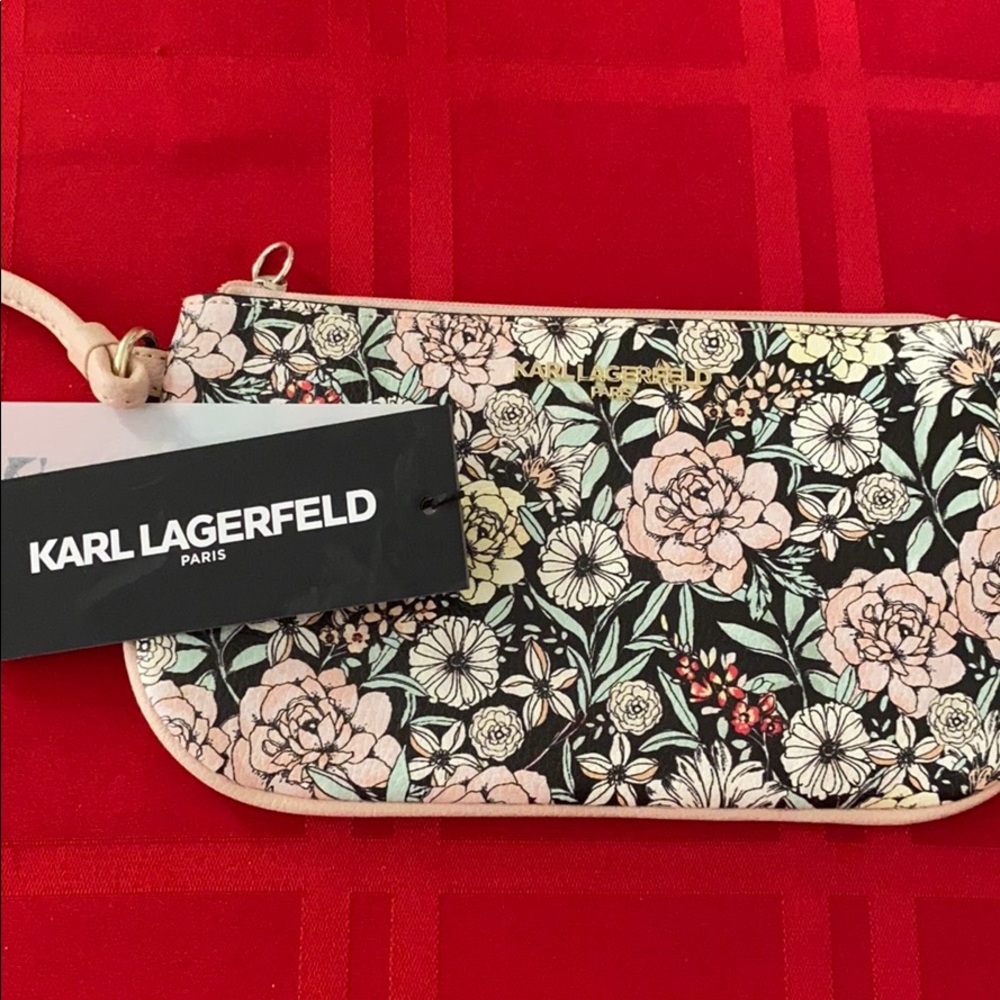 Karl Lagerfeld floral wallet